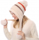 Ladies' New Autumn Fleece Warm Ball Knitted Hat