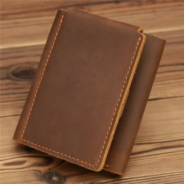 Men's Retro Crazy Horse Leather Wallet