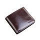 Men's Wallet Short Zipper Buckle Oil Wax Leather