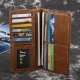 Cowhide Wallet Retro Waxed Cowhide Leather Wallet Coin Multi-card Wallet