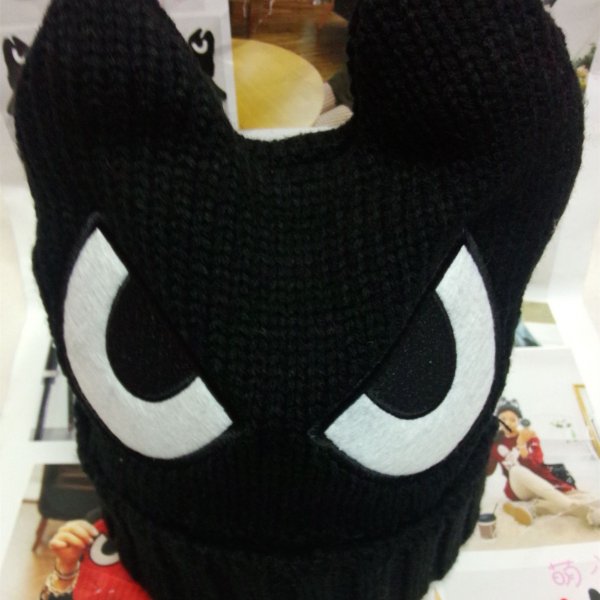 Women's Fashion Cute Devil Cow Horn Ears Knitted Wool Hat