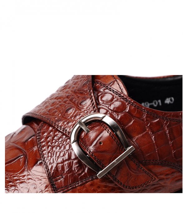 Men's Leather Shoes Buckle Shoes